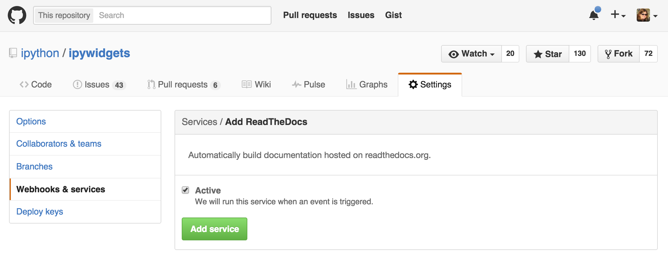 Add ReadTheDocs service